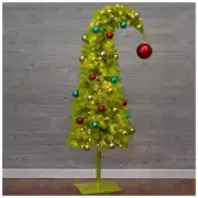 Hobby Lobby Whimsical Green Pre-Lit Grinch Christmas Tree Seasonal Decor 5 Ft Bn
