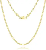 Paperclip Chain Necklace 14K Gold Necklace for Women Gold Chains Necklaces for W