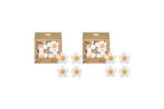 2x 4pc Vigar 13cm Florganic Magnet Fridge Display Notes Photo Organiser Holder