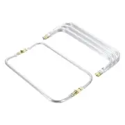 Metal Purse Frame 11 IN, 4 Pcs Rectangle Frame Kiss Lock, Bag Frame Hardware