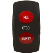 Carling Boat Rocker Switch Cover | FILL / STARBOARD / EMPTY Actuator