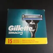 Gillette Mach3 Razor Refills for Men, 15 Razor Blade Refills