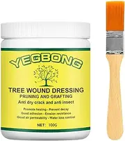 Tree Wound Sealer for Plant | 100g Tree Grafting Paste with Brush | Tree Sealant Bonsai Tree Feed Repair Tools for Bonsai Pruning Quick Recovery