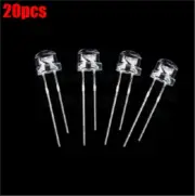 20Pcs F5 5Mm Blue Straw Hat Superbright Led Light Led Lamp New Ic cw