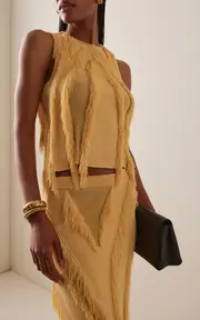 [Ulla Johnson] Bonnie Sleeveless Fringed Top