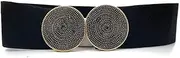 [ZAHSY] Wide Elastic Belts for Women Elastic Belt Cinch Waistband for Lady Belt Waist Sealing Retro Belts for Women Dresses Black Women Belts Elastic
