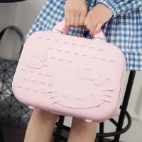 在飛比找蝦皮購物優惠-Hello Kitty凱蒂貓KT硬殼 韩版可爱卡通猫化妆箱1