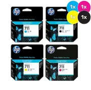HP 711 Ink Cartridge Value Pack - Includes: [1 x Black, Cyan, Magenta, Yellow]