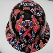 full brim hard hat custom hydro dipped IN ATLANTA BRAVES NEW