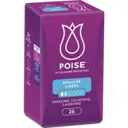 Poise Liners for Bladder Leaks Regular 26 pack