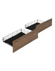 [Artiss] Trundle Drawers Bed Frame 2x in Black