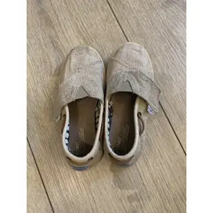 正品 TOMS 小童款 米白色 經典帆布鞋 懶人鞋