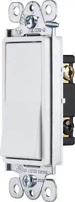 General Electric 18233 Designer 3-Way On/Off Switch White Paddle Switch 2 Pack