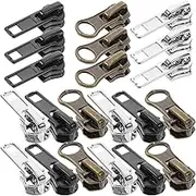 TEHAUX 57pcs Zipper Pullers Replacement, Universal Zipper Repair Kit, 3 Colors, Ideal for Jackets, Coats, Backpack