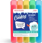 Cool Coolers by Fit + Fresh, 5 Pack Days of the Week Ice Block