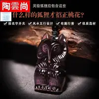 在飛比找Yahoo!奇摩拍賣優惠-【陶雲尚】開光冰彩黑曜石狐貍吊墜女小狐貍靈狐狐仙娘娘項鏈天然