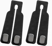 IQQI 2 Pack car hooks for headrest,[Dual Alloy Hooks], purse hook for car, Car Seat Hooks for Handbags, Bags, Purses (Black - 2 Pack)