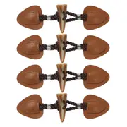 4Pairs PU Leather Toggle ButtonsVintage Resin Horn Toggle Buttons Coat Jacket Cardigan Fasteners Clasp DIY Clothing Decoration brown