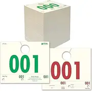 Better Office Products Service Dispatch Numbers, 1000 Count, Numbered 000-999, Car Repair Tags, Service Management System, 3 Part Double Sided Tags, by (Box of 1000)