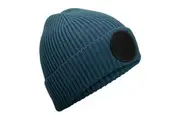 Beechfield Patch Circular Patch Beanie (Airforce Blue/Blue) (One Size)