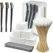 Universal Gun Cleaning Kit - 2 X 2 Inches Gun Cleaning Patches - 6 Inches Gun Cleaning Swabs - Reusable Foam Swabs / 3 Pcs Gun Cleaning Brush, and A Silicon Gun Cloth Suitable for Most Gun Firearm