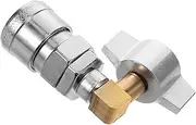 Parliky Quick Connect Inflation Adapter with Quick Release Connector for Air Pipe Efficient Quick Coupler Valves for Carpet Cleaning Wand Compatible with Truck Silver