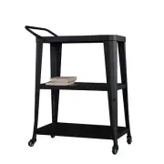 HAROLD 3TIER METAL ROLLING CART WITH SWIVEL ROLLERS DURABLE UTILITY TABLE ON WHE