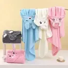 Cartoon Baby Swaddle Newborn Hooded Towel Warm Sleeping Swaddle Wrap