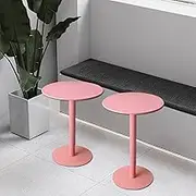 Pink Coffee Drink Table Pub and Bar Table Height Round Top Standing Circular Cocktail Table, Living Room Side Table, Kitchen Desk, Outdoor& Indoor Bistro Table