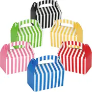 Mini Striped Lolly / Treat Boxes 8cm (Pack of 6)