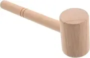 SEWACC DIY Leather Carving Hammer Wood Handle Tool for Leatherworking Easy to Use Mallet for Engraving Stamping and Crafting Leather Goods for Beginners and Professionals