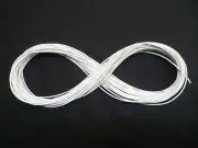 Upholstery Piping Cord - 3mm - White - Soft Flex Core Plastic - 50 Metres