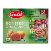 Galil Organic Roasted Chestnuts - 10 Pack x 100g | Ready-to-Eat, USDA Organic