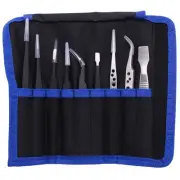9 Pcs Tweezers Set Stainless Steel -Static Precision Tweezers for9473