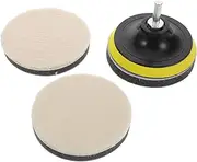 COMPUKAS 1 Set Wool Polishing Pad for Car Buffing and Waxing Comprehensive Detailing Kit with Coarse and Fine Discs for Efficient Car Cleaning and Polishing