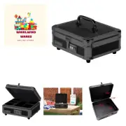 Locking Cash Box with Bill and Coin Tray, Combination Lock, 8.5 x 4 x 10 Inch...