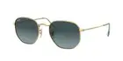 RAY BAN | NEW | HEXAGONAL MEDIUM | FLAT LENS | 3548N 91233M | GOLD | GREY | BLUE