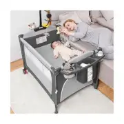 Mereryi Baby Bassinet Bedside Sleeper,5 in-1 Pack and Play Portable Crib for ...