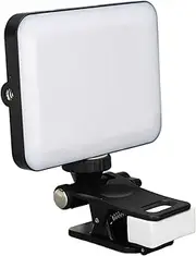 Diyeeni LED Video Light, Portable Phone Clamp/Holder on Light, Rechargeable Selfie, 3 Lighting Modes, 9 Brightness 3000k to 6500k, Built in 2000mAh Battery, for Selfies, Video Conferencee, Live