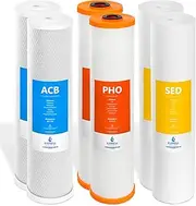 Express Water 2-Year Whole House Anti Scale Filter Set – 3 Stage Filtration Water Conditioner Replacement Kit – Sediment, Carbon Block, Polyphosphate High Capacity Cartridge – 5 Micron 4.5” x 20” inch