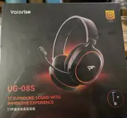 Wireless Gaming Headset, 7.1 Surround Sound, 2.4Ghz USB Gaming Headphones W/BT