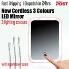 New LED Makeup Lighting Mirror 3 Colour Dimmable USB Rechargeable Razors Kit AU