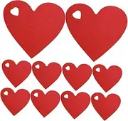 FRCOLOR 200pcs Red Heart Present Tags Heart Shaped Paper Labels for Present Wrapping Durable and Convenient for Valentine Day Birthdays Weddings and More