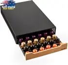 GEOMM Bamboo Coffee Pod Drawer - 60-Capacity Holder Nespresso Pods & Accessories