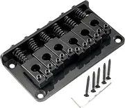 Musiclily Pro 52.5mm(2-1/16 inch) Hardtail Fixed Bridge PRS Style Saddle Non-Tremolo Bridge for Strat Tele Style Electric Guitar, Black