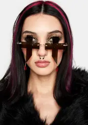 [IWANTITALL] Black Cross #2 Sunglasses