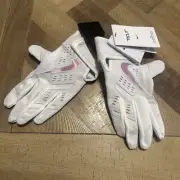 NWT New Rare Nike Mike Trout Elite Baseball Batting Gloves Sz M Iridescent White
