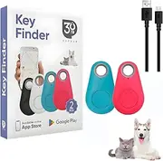 Smart Luggage Tag Key Finder Dog GPS Tracker, No Monthly Fee Bluetooth Item Finder, Portable Intelligent Anti-Lost Device for Wallet Kid Pet Alarms GZSSEL-shops (B)