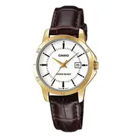 在飛比找PChome24h購物優惠-【CASIO】卡西歐 都市魅力風格咖啡色女士皮帶腕錶手錶 (