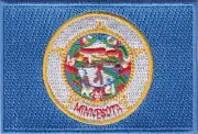 50 Pcs Minnesota USA State Flag Embroidered Patches 3"x2" iron-on